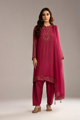 3 Piece Chiffon Embroidered Suit (FL0042)